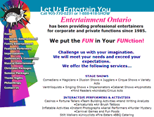 Tablet Screenshot of entertainmentontario.com